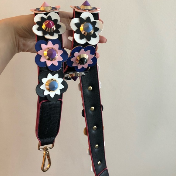 Multicolour Floral Strap in Black - Picture 3 of 6